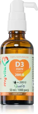 MyVita D3 2000 IU Forte - Капли для нормальной работы иммунной системы, состояния костей и работы мышц, 50 мл