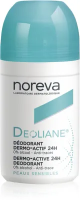 Noreva Deoliane Dermo-Active 24h Deodorant - Дезодорант ролл-он обеспечивает 24-часовую защиту, 50 мл