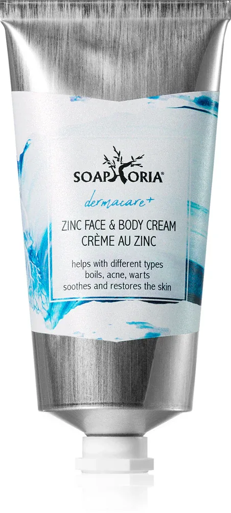 Soaphoria Dermacare+ Zinc - Крем для восстановления кожи лица и тела, 75 мл