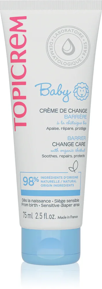 Topicrem BABY Barrier Change Care - Защитный крем от подгузниковой сыпи, 75 мл