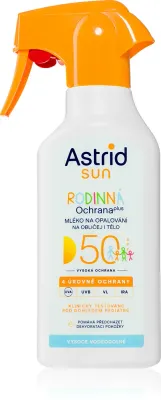 Крем солнцезащитный Astrid Sun для тела, водостойкий, высокая защита, 270 мл SPF 50