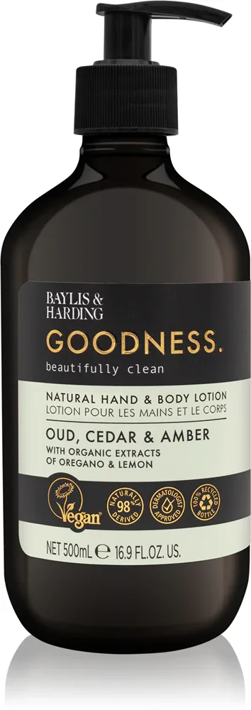 Baylis & Harding Goodness Oud, Cedar & Amber - Нежное молочко для тела, 500 мл