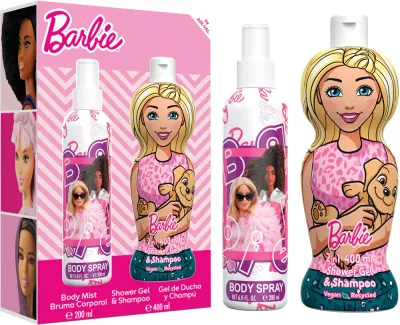 Набор детской косметики Barbie Gift Set спрей для тела 200 мл и гель для душа с шампунем 2 в 1 400 мл