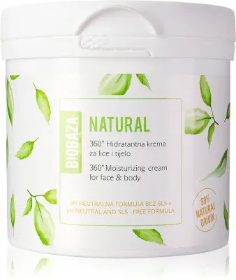 BIOBAZA Natural - Увлажняющий крем для лица и тела, 500 мл