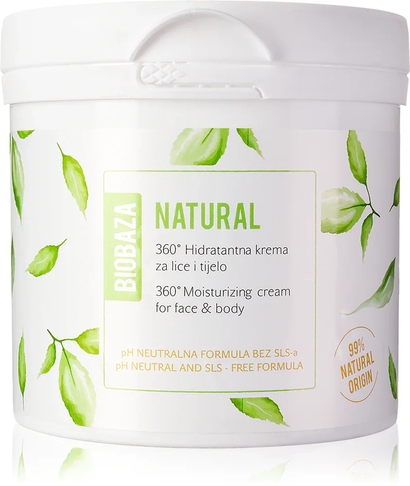BIOBAZA Natural - Увлажняющий крем для лица и тела, 500 мл