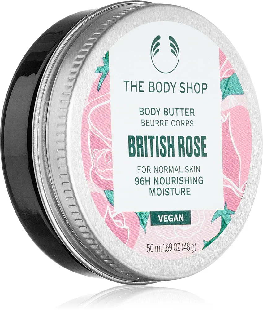 The Body Shop British Rose Body Butter - Масло для тела с питательным действием, 50 мл