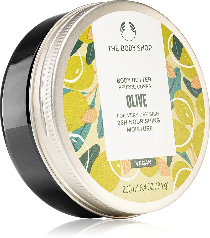 The Body Shop Olive Body Butter - Интенсивное увлажняющее масло для тела для очень сухой кожи, 200 мл