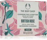 The Body Shop British Rose Cleansing Bar - Мыло в куске для тела и лица, 100 г — фото 1
