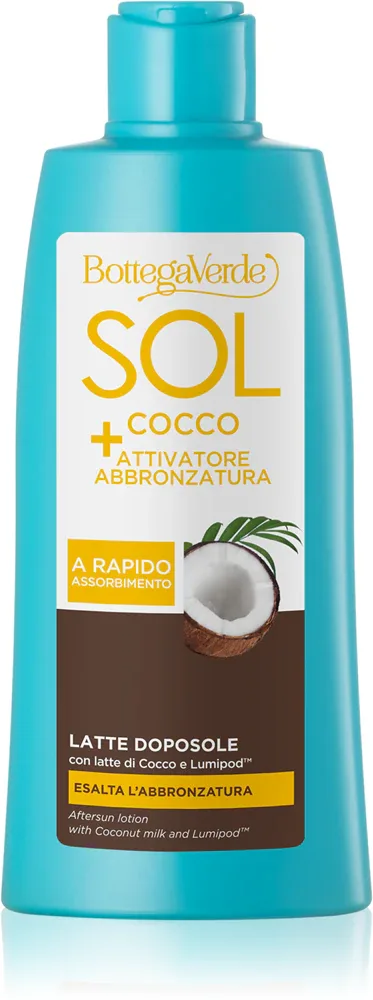 Bottega Verde Sol Cocco - Увлажняющее молочко для тела, способствующее загару, 200 мл