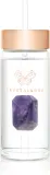 Бутылка для воды Crystallove Amethyst Straw Water Bottle стеклянная, с кристаллом и трубочкой, 400 мл — фото 1