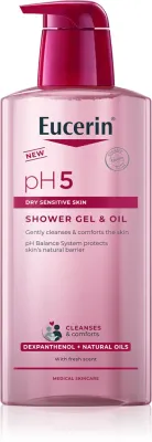 Eucerin pH5 Shower Gel & Oil - Успокаивающий гель для душа, 400 мл