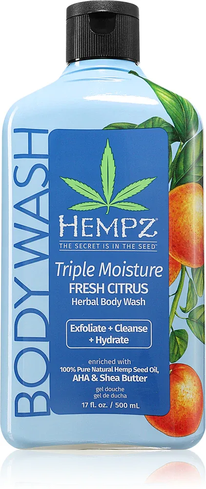 HEMPZ Triple Moisture - гель для душа для тела, 500 мл