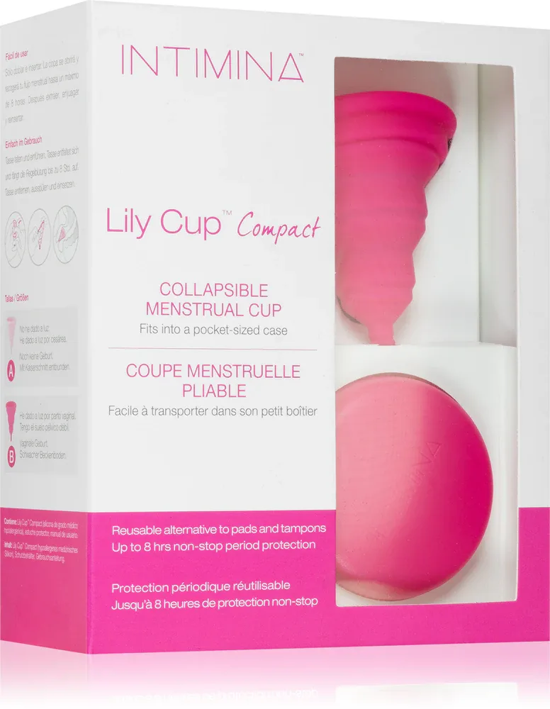 Чаша менструальная Intimina Lily Cup Compact B многоразовая, силиконовая, с тканевым мешочком, 23 мл