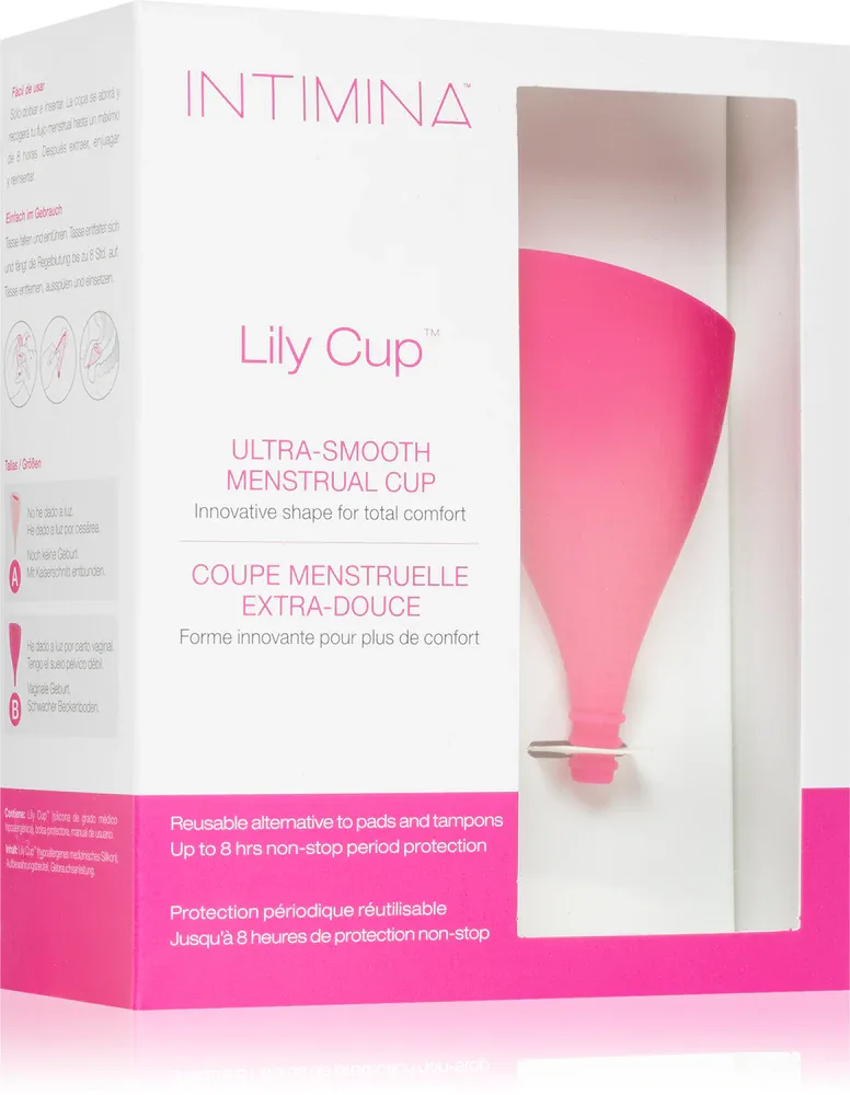 Чаша менструальная Intimina Lily Cup B многоразовая, силиконовая, с тканевым мешочком, 32 мл