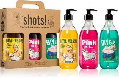 Набор гелей для душа LaQ Shots! Six Pack три флакона по 500 мл