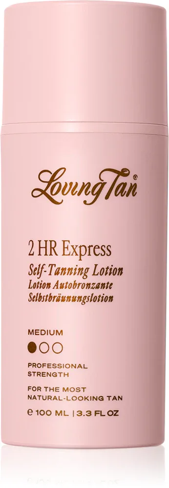 Автозагар для тела Loving Tan 2 HR Express с маслом ши и витамином E, 100 мл, оттенок Medium