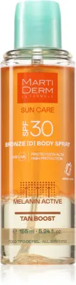 MartiDerm Sun Care Bronze D Body Spray - Солнцезащитный спрей для тела, ускоряющий загар SPF 30, 155 мл