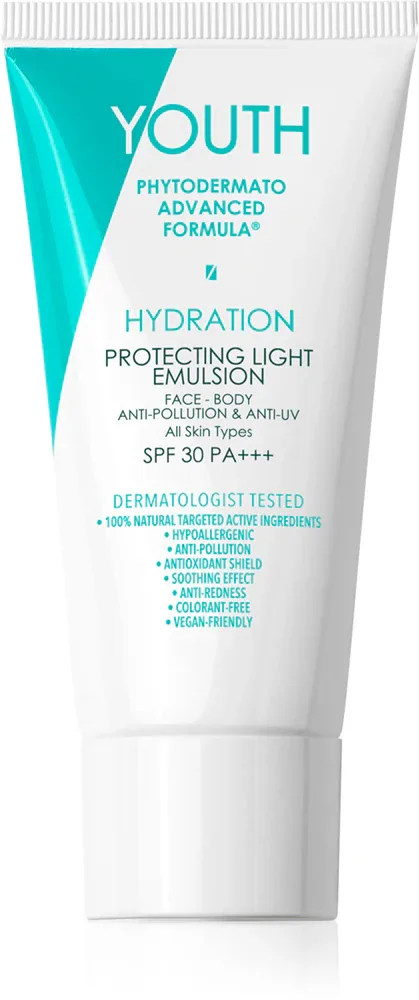 YOUTH Hydration Protecting Light Emulsion - Защитный крем для лица и тела SPF 30, 50 мл