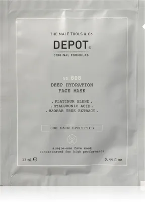 DEPOT 800 SKIN SPECIFICS NO. 808 DEEP HYDRATATION FACE MASK - Глубоко увлажняющая маска для мужчин, 12 мл