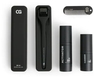 Набор для ухода за бородой Copenhagen Grooming The Beard Growth Kit с роликом и сывороткой, 4 шт
