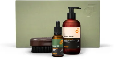 Beviro Bergamia Wood Beard Care Kit - Подарочный набор для ухода за кожей лица, 1 шт