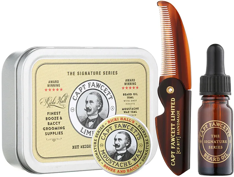 Captain Fawcett Ricki Hall´s Booze & Baccy Grooming Kit - Подарочный набор для мужчин для ухода за кожей лица, 1 шт