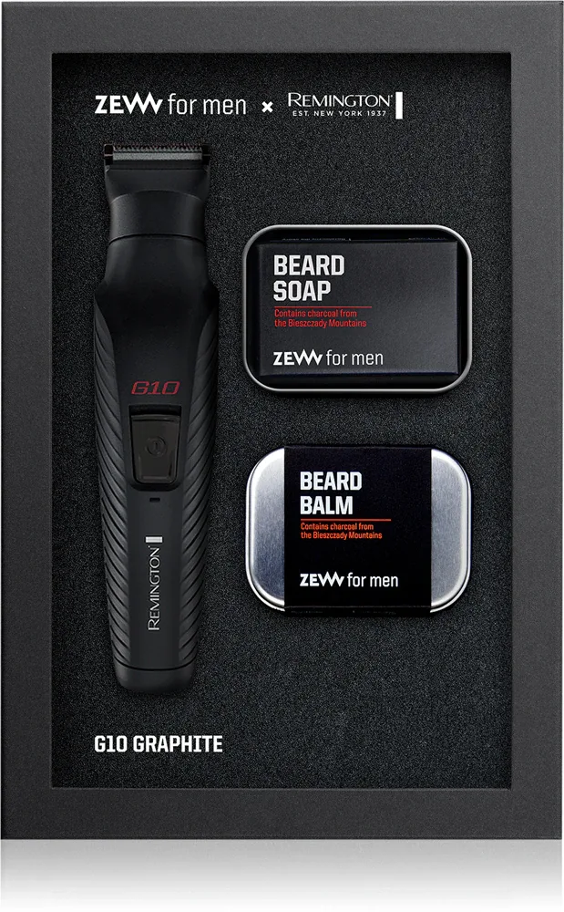 Zew For Men Remington G10 Graphite - Набор для стрижки бороды и тела