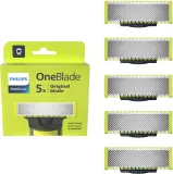 Сменные лезвия для бритвы Philips OneBlade QP250/50, не раздражают кожу, 5 шт for Philips OneBlade — фото 1