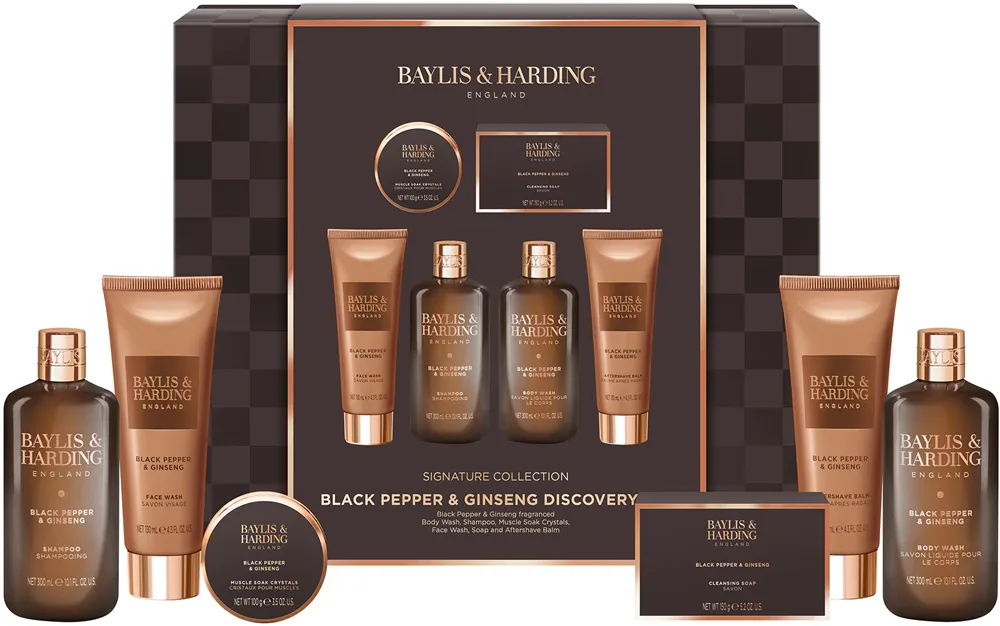 Baylis & Harding Black Pepper & Ginseng - Подарочный набор для мужчин для ванны
