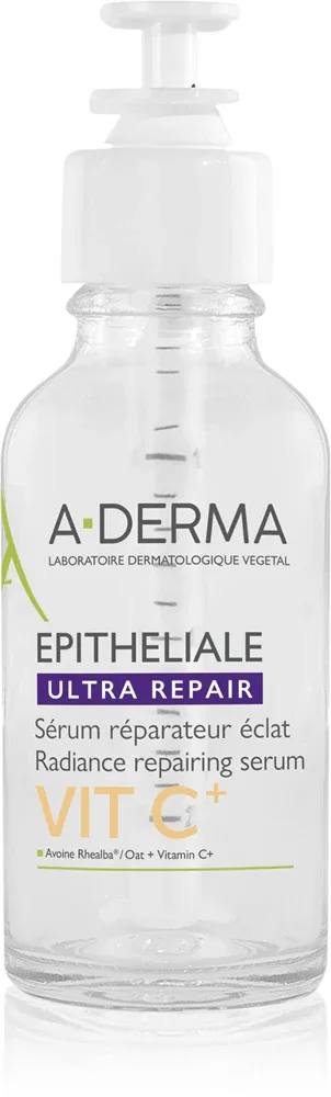 A-Derma Epitheliale Ultra Repair VIT C+ Radiance Repairing Serum - Сыворотка для лица с витамином C, восстанавливающая и осветляющая, 30 мл