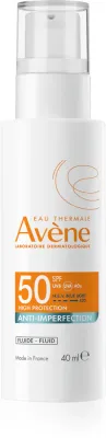 Avene Sun Anti-Imperfection Fluid - Защитный флюид для жирной и комбинированной кожи SPF 50, 40 мл