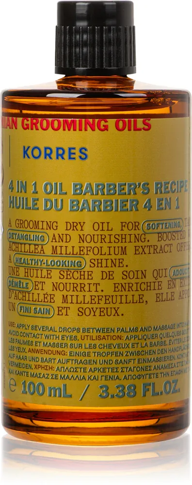 Масло для бороды Korres Athenian Grooming сухое, для смягчения и блеска, 100 мл