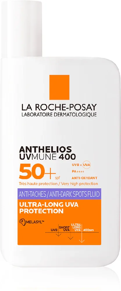 La Roche-Posay Anthelios UVMUNE 400 - Солнцезащитный флюид против пигментации SPF 50+, 50 мл