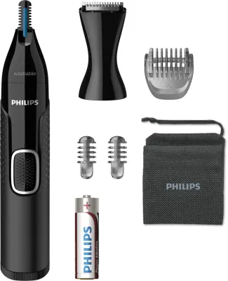Триммер для носа, ушей и бровей Philips Series 5000 NT5650/16 с защитной насадкой, моющийся, 1 шт