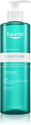 Eucerin DermoPure Clinical Purifying Cleanser - Гель для глубокого очищения жирной кожи с проблемами акне, 400 мл