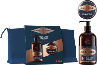 Gillette King C. Perfect Beard Regimen Kit - Подарочный набор для мужчин