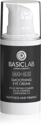 Средство для кожи вокруг глаз BasicLab Dermocosmetics Masculis мужское, с кофеином, 15 мл
