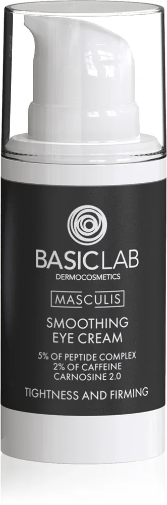 Средство для кожи вокруг глаз BasicLab Dermocosmetics Masculis мужское, с кофеином, 15 мл