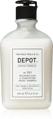 Шампунь для бороды DEPOT 500 BEARD MOUSTACHE SPECIFICS NO. 501 MOISTURIZING CLARIFYING BEARD SHAMPOO увлажняющий, 250 мл