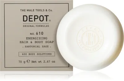 DEPOT 600 BODY SOLUTIONS NO. 610 ENERGIZING HAIR & BODY SOAP - Гель для тела и волос, 70 г