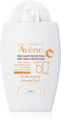 Avene Sun Mineral Fluid - Защитный флюид без химических фильтров SPF 50+, 40 мл