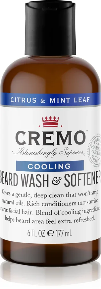 Средство для мытья бороды Cremo 2 in 1 Beard Wash Softener смягчающее, 177 мл Citrus & Mint Leaf