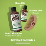 Bulldog Original Beard Care Kit - Подарочный набор для мужчин из персикового дерева 10,4 см, 3 шт — фото 2
