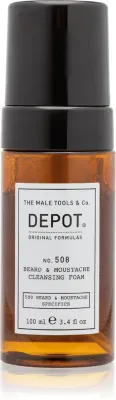 Пенка для очищения бороды и усов DEPOT 500 BEARD MOUSTACHE SPECIFICS NO. 508 BEARD MOUSTACHE CLEANSING FOAM увлажняющая, 100 мл