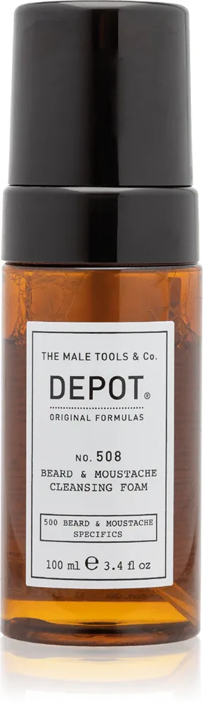 Пенка для очищения бороды и усов DEPOT 500 BEARD MOUSTACHE SPECIFICS NO. 508 BEARD MOUSTACHE CLEANSING FOAM увлажняющая, 100 мл
