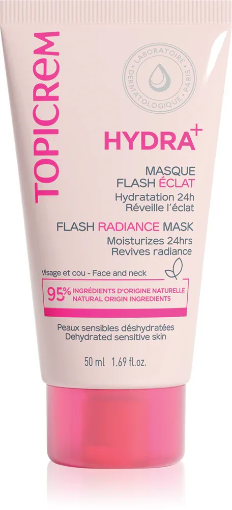 Topicrem Hydra+ Flash Radiance Mask - Увлажняющая и осветляющая маска, 50 мл