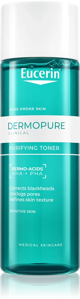 Eucerin DermoPure Clinical Purifying Toner - Очищающий тоник против несовершенств кожи с акне, 200 мл