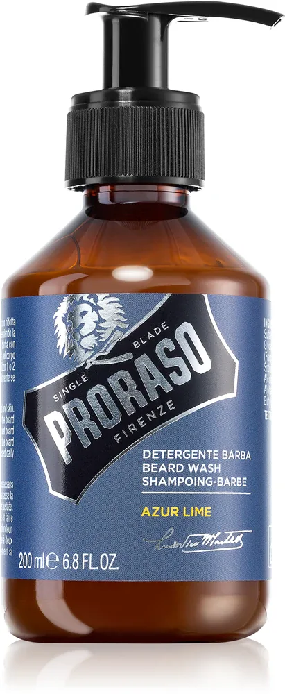 Шампунь для бороды Proraso Azur Lime с ароматом цитруса и мяты, 200 мл