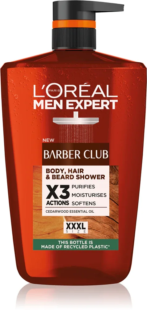 L’Oreal Paris Men Expert Barber Club - Гель для умывания бороды, лица и волос, 1000 мл