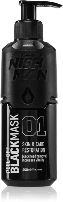 Nish Man Peel-Off Mask - Черная маска Peel-off для мужчин, 200 мл